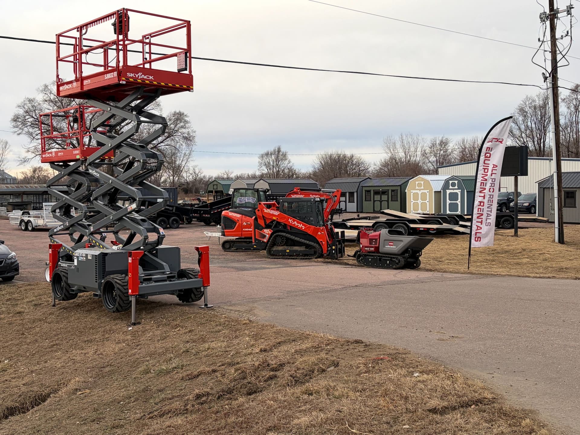 All Pro Rentals equipment in the Yankton SD yard
